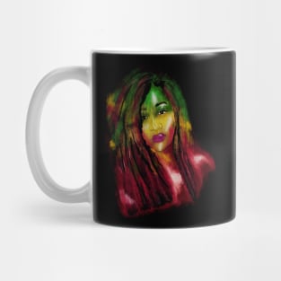 Rasta Woman, African Afro, Jamaica Mug